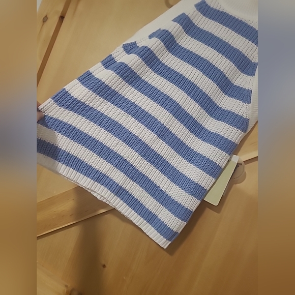 NWT RD Style Size Large Blue And White Striped Tank Sweater Stitch Fix - Picture 5 of 10